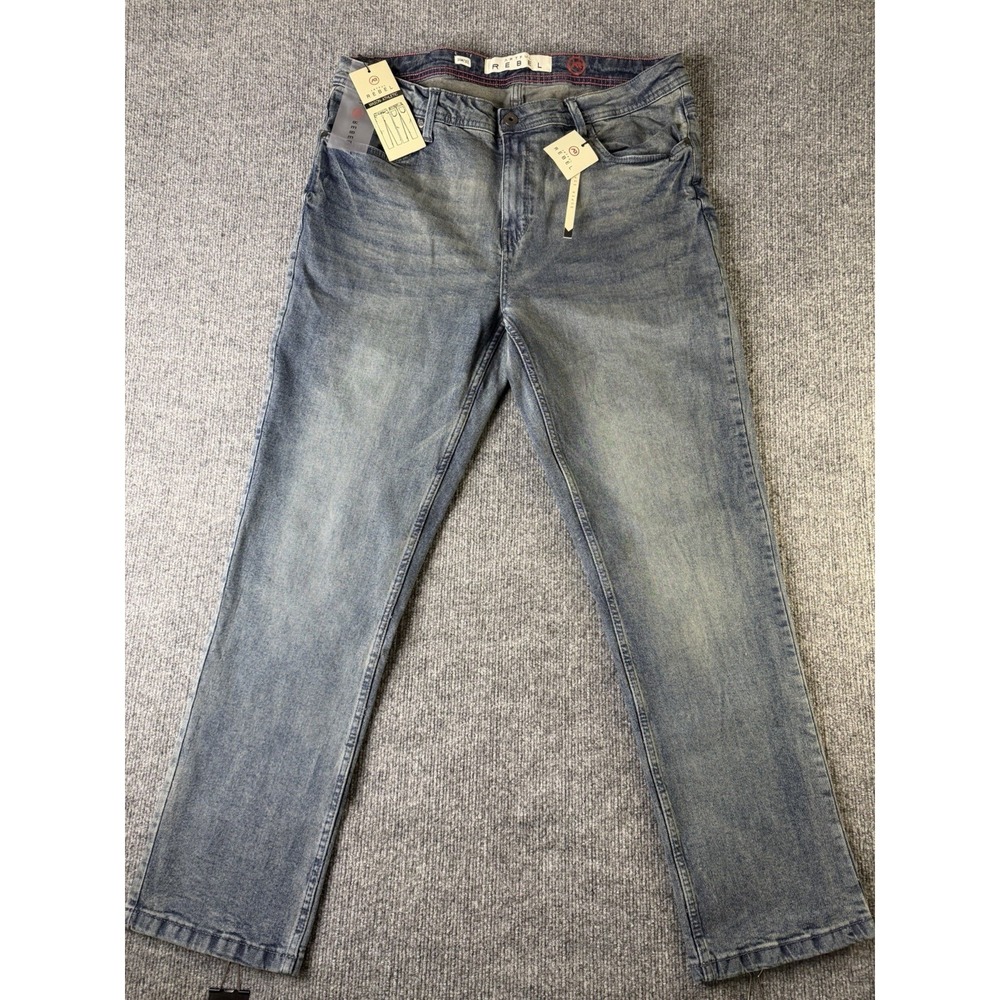 Artful Rebel Men's Mason Athletic Jeans‎ 34x30 Medium Wash Stretch NWT